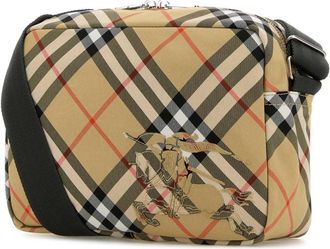 Burberry Mens Essential Crossbody Bag Beige Polyester Polyurethane