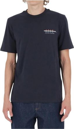 Jacob Cohen T-shirt Back to School - Heren - T-shirts - Blauw - M - Katoen - Tops