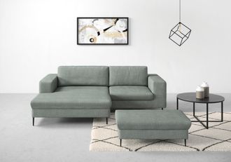 Domo Collection Ecksofa »Modica kompakt und elegant, Breite 244, L-Form« moderne Optik mit extrabreiter Recamiere, auch in Cord