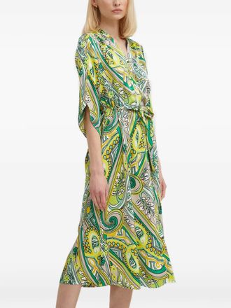 Joseph Ribkoff paisley tie-waist midi dress - Green