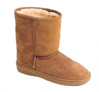 Minnetonka Mens Short Pug Boot In Golden Tan