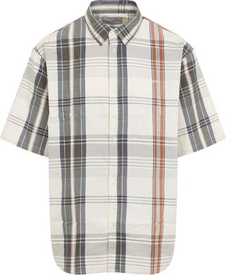Carhartt Work in Progress Mens Ss Roslin Shirt - Ivory Cotton - Size X-Large