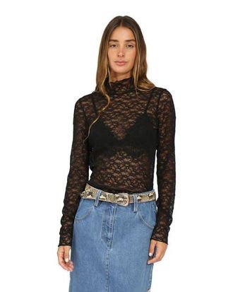 Belle & Bloom Fairy Girl Lace Top in Black at Nordstrom, Size X-Small Au