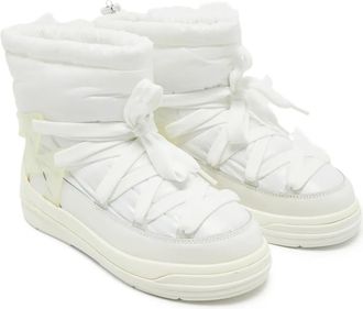 Moncler Stivali da neve con inserto in pelle - Bianco