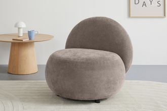 s.Oliver Sessel », moderner Designsessel mit Lederriemen, handgefertigt, softes Design« hochwertig, zum Wohlfühlen in Luxus-Microfaser/Struktur oder in Bouclé