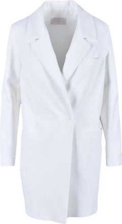 Annie P Cotton Viscose Coat - White