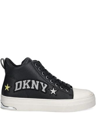 DKNY Yaser Star verfraaide sneakers - Zwart