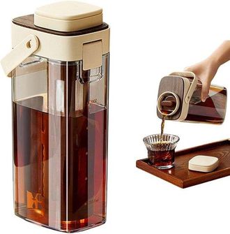 OEM Cafetera De Infusi&oacute;n Fr&iacute;a, Caf&eacute; Lento, 1000 Ml, Tetera Para T&eacute; Helado, Para Limonada Y Bebidas De Frutas, Refrigerador, Comedor, Interior, Marr&oacute;n