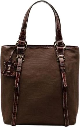 Celine Pre-owned Handbags, female, Brown, Size: ONE SIZE Pre-owned Canvas Tote