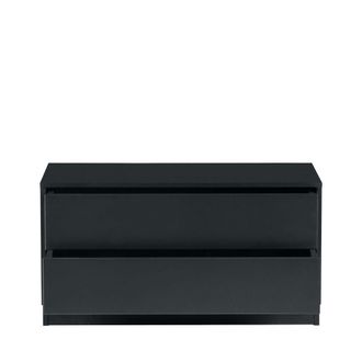 Woood Mueble tv de madera negra