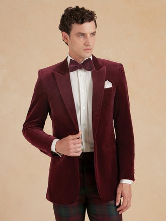 Oliver Brown Carlyle Jacket - Bordeaux Velvet