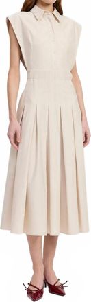 En Saison Quince Midi Shirt Dress In Ecru