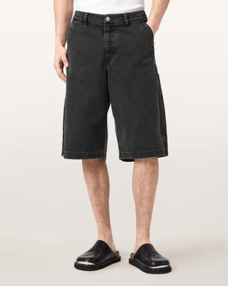 AllSaints Cotton Jackson Relaxed Fit Cotton Shorts, Size: 28