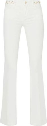 Liu Jo High-waisted flared jeans - Dames - Slim Fit Broeken - Wit - W27 - Katoen - Broeken