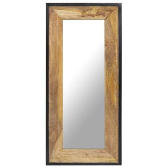 vidaXL Espejo De Madera Maciza De Mango 110x50 Cm Vidaxl