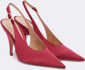 Gianvito Rossi Sofia satin slingback pumps