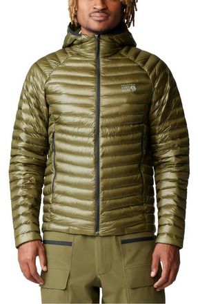 Mountain Hardwear Ghost Whisperer Packable 800-Fill-Power Down Hooded Jacket in Combat Green at Nordstrom, Size Xx-Large