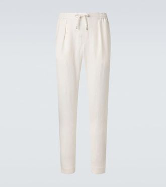 Ralph Lauren Purple Label Silk and linen straight pants