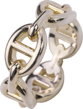 Herm&egrave;s Silver Silver 925 Band Ring (Pre-Owned)