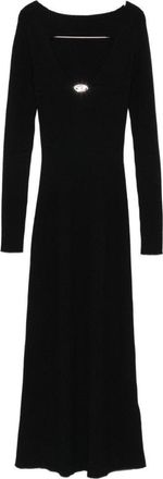 Diesel Long Black Wool Dress