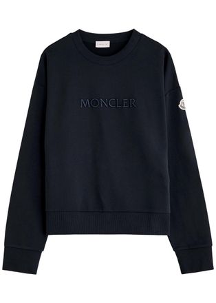 Moncler Logo-embroidered Cotton Sweatshirt - Navy - XS (UK 8 / XS)