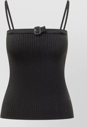 Courr&egrave;ges ribbed tank top
