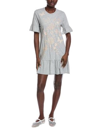 Johnny Was Ruffle Sleeve T-Shirt Dress