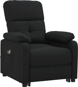 vidaXL Sillón de masaje eléctrico tela negro Vidaxl
