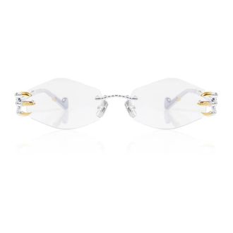 Anna-Karin Karlsson Glasses, unisex, Gray, Size: 55 MM Claw Optical Triangle