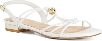 Dune London Womens Ladies Nassau - Flat Strappy Sandals - White - Size UK 5