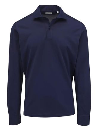 Emanuel Berg long-sleeves polo shirt - men - Cotton - M - Blue