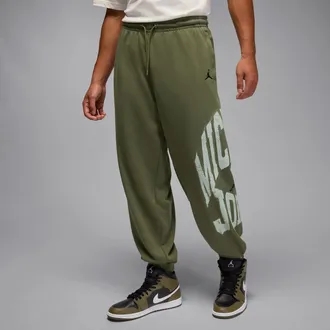 Nike Jordan Mens Jordan Brooklyn Collegiate Pants in Green | HV0091-222