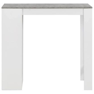 Berkfield Home Bar Table with Shelf White 110x50x103 cm | Size: 110 x 50 x 103 cm