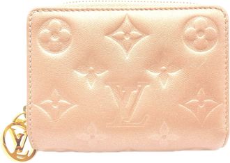 Louis Vuitton Monogram Pink Beige Leather Wallet (Bi-Fold) (Pre-Owned)