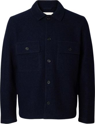 Selected C&aacute;rdigan de lana - Jackets - Hombre - Azul - XL