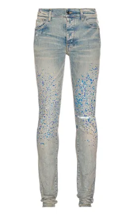 Amiri Crystal Painter Denim Jeans- Clay Indigo
