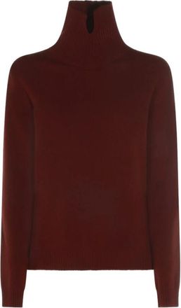 Jil Sander Coltrui - Dames - Coltruien - Bruin - 2XL - Wol - Truien & Vesten