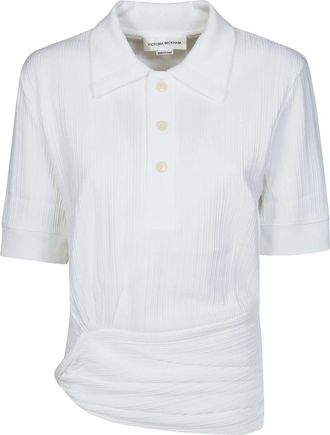 Victoria Beckham Polo MM Avvitato - Dames - Polos - Wit - XS - Tops