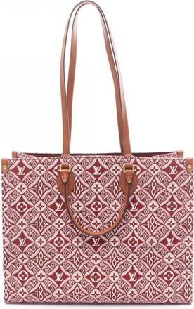 Louis Vuitton Bordeaux Multi-Color Canvas Leather Tote Bag (Pre-Owned)