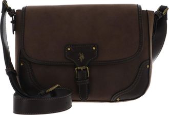 U.S.Polo Association Monroe Flap Shoulder Bag Dark Brown