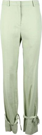 Patrizia Pepe Viscose Linen Stretch Trousers - Green