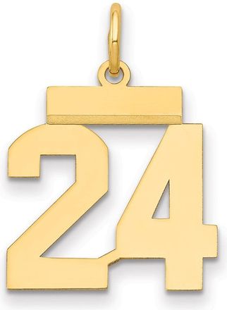 Diamond2Deal 14k Yellow Gold Small Polished Number Charm Pendant