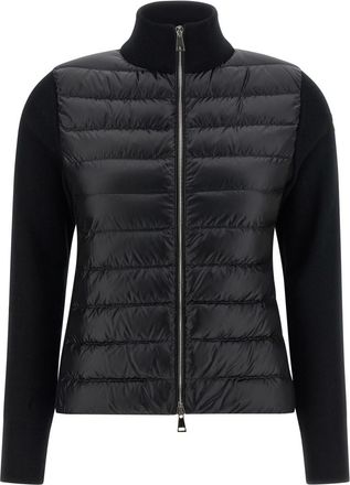 Moncler Black Two-material cardigan