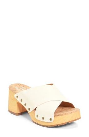 Kork-ease Tatum Slide Sandal in Cream Leather at Nordstrom Rack, Size 10