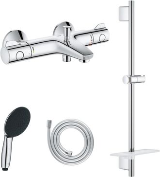 GROHE Conjunto Grifer&iacute;a Mec&aacute;nica Grohe Grohtherm 800 + Ducha Vitalio Start 110 + Barra Vitalio Smartactive Quickflix + Flexible