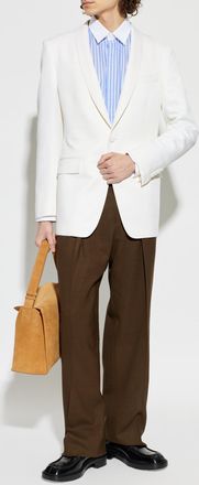 Tom Ford Blazer With Satin Finish, Mens, Cream