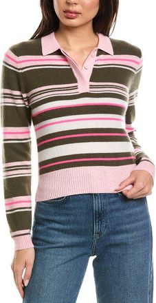 Brodie Slim Fit Stripey Polo Cashmere Sweater