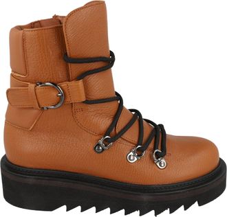 Ferragamo Elimo Lace-Up Leather Boots