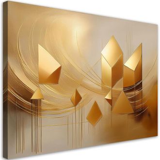 Artgeist Quadro su tela, Astrazione Oro Glamour - 100x70