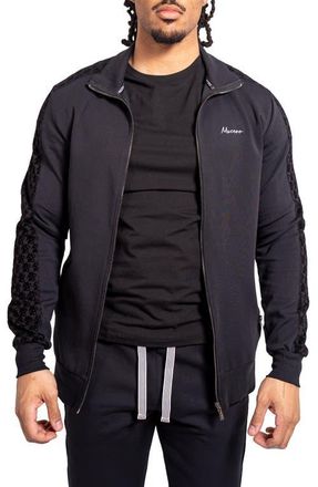 Maceoo Resistance69 Zip Front Sweater in Black at Nordstrom, Size 8